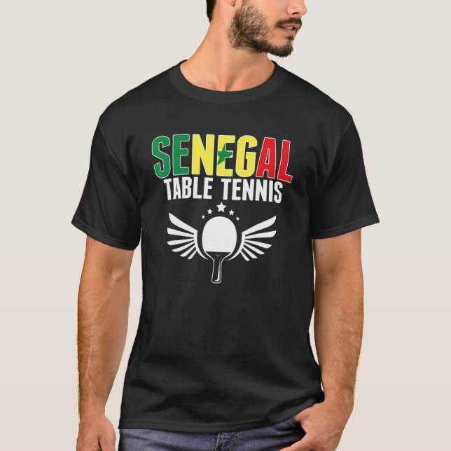 T-shirt Sénégal Table Tennis Sénégalais Ping Pong Soutien (Devant)