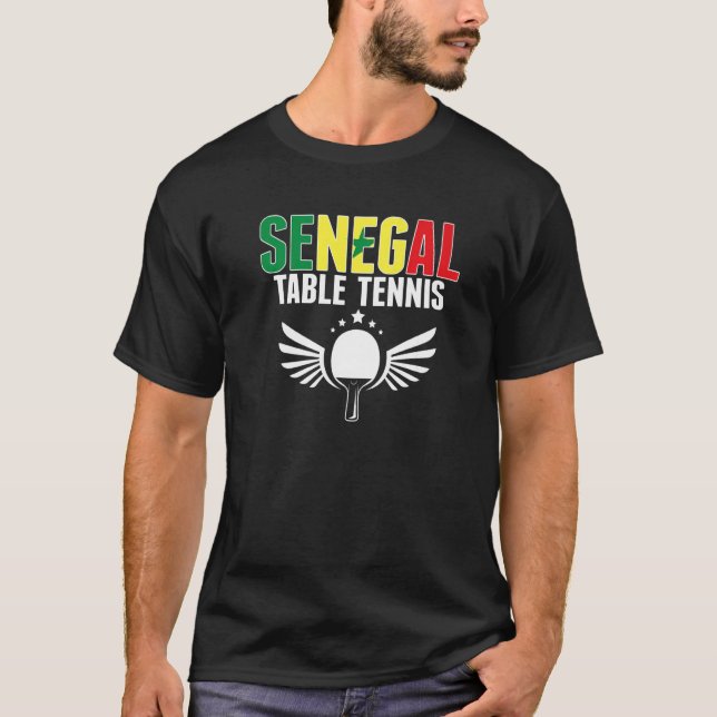 T-shirt Senegal Table Tennis  Senegalese Ping Pong Support (Devant)