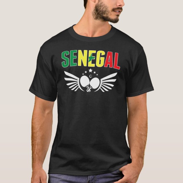 T-shirt Senegal Table Tennis   Support Senegalese Ping Pon (Devant)