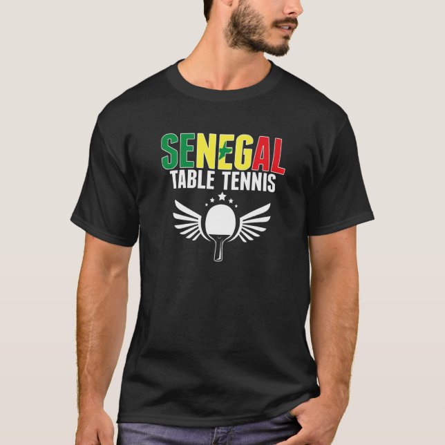 T-shirt Sénégal Tennis de table Sénégalais Ping Pong Suppo (Devant)