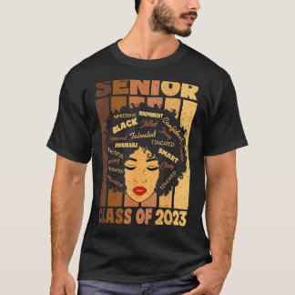 T-shirt Senior 2023 Classe Black Smart Afro Melanin Africa