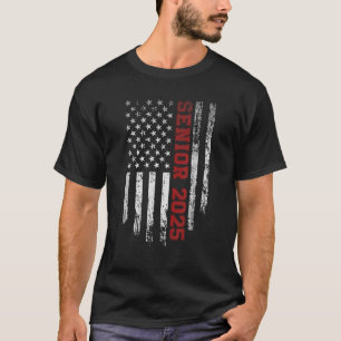 T-shirt Senior 2025 American Flag USA Graduation Class of