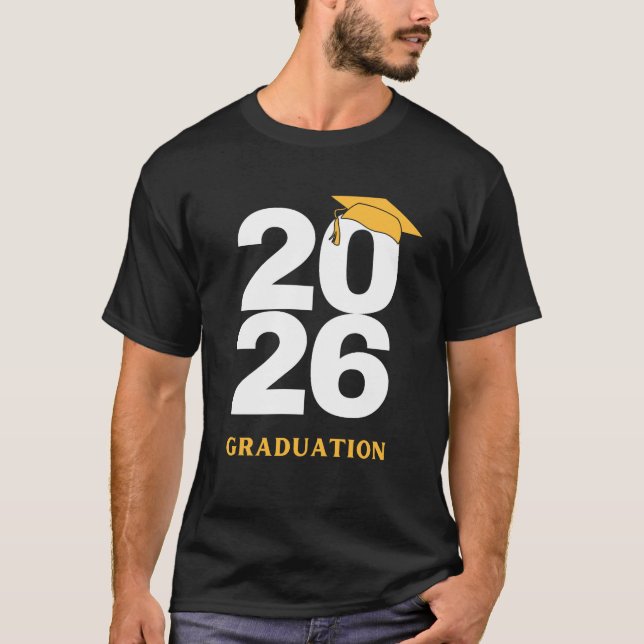 T-shirt Senior 2026 Distressed Number Design Class of 2026 (Devant)