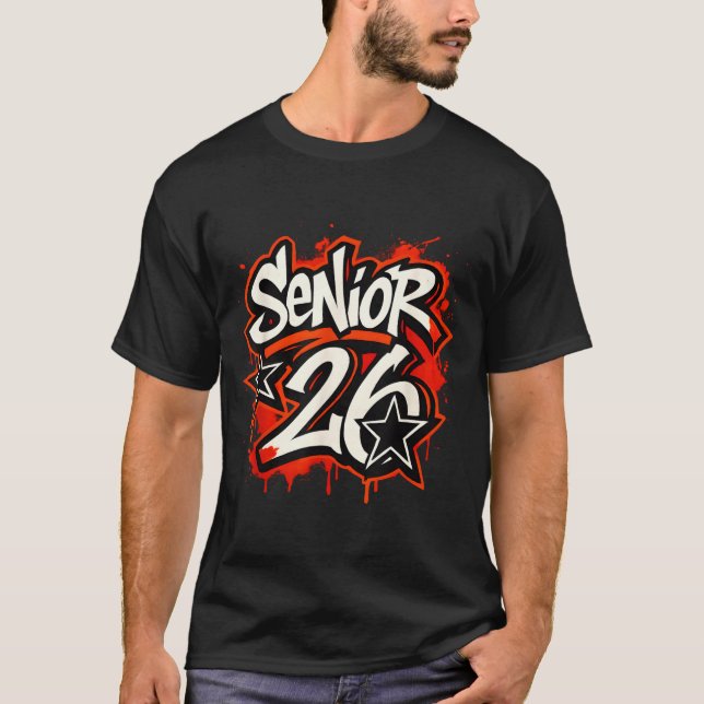 T-shirt Senior 2026 Graffiti Drip Style Graduation Graphic (Devant)