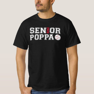T-shirt Senior 2026 Poppa Baseball Graduation Father Dad 