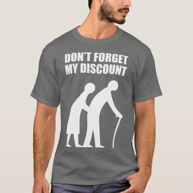 T-shirt Senior Citizen Discount Elderly Old People Funny (Devant)