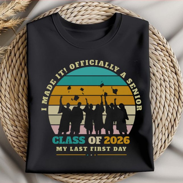 T-shirt Senior Class of 2026 Last First Day Retro Sunset (Créateur téléchargé)
