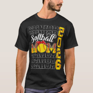 T-shirt Senior Mom 2026 Softball Classe De 2026 Graduation