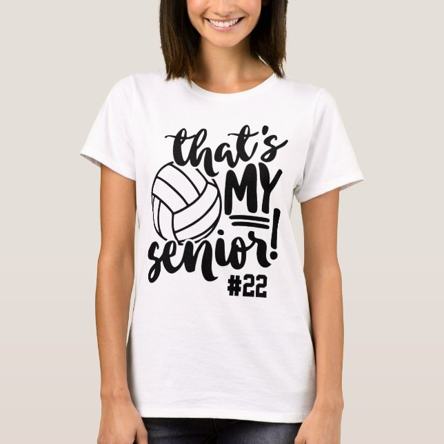 T-shirt Senior Volleball Mom Jersey Numéro et nom du joueu (Devant)