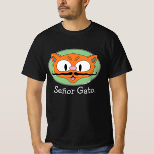 T-shirt Señor Gato™ Cartoon Moustache Chat Visage