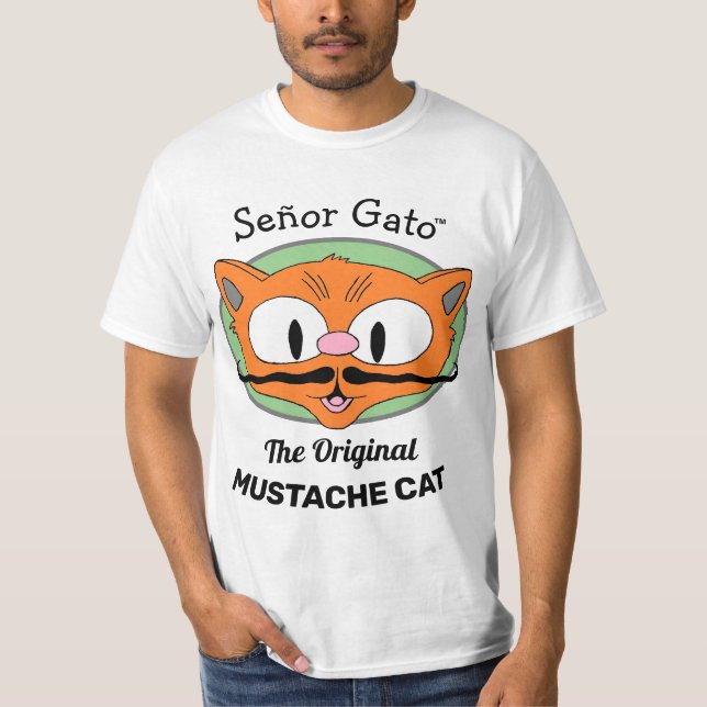 T-shirt Señor Gato™ le chat original de la moustache (Devant)