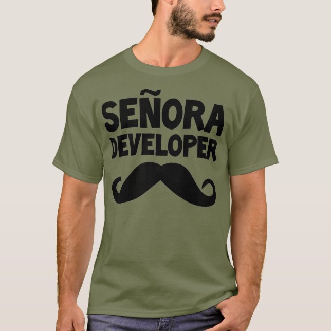 T-shirt Senora Développeur Funny STEM Informatique (Devant)