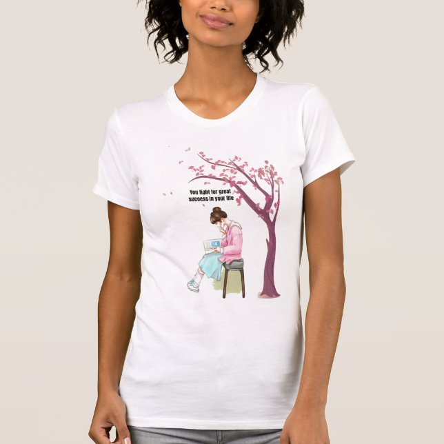 T-shirt S'enracine dans l'effort, vers la réussite (Devant)