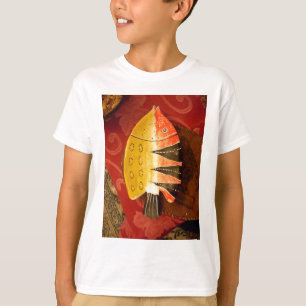 T-shirt Sensation striée Tigre Barbe Poisson Imprimer