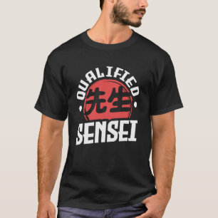 T-shirt Sensei Japon Kanji Enseignant Qualifié Sensei Coac