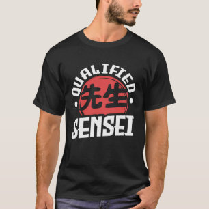 T-shirt Sensei Japon Kanji Enseignant Qualifié Sensei Coac