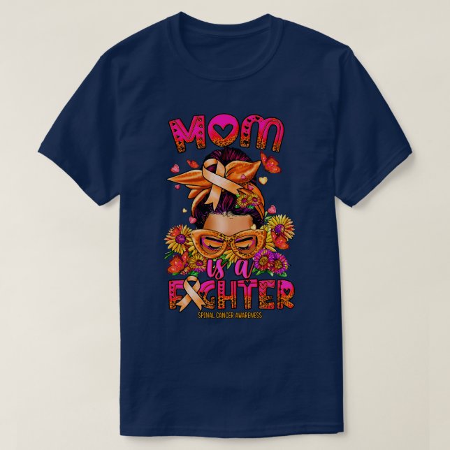 T-shirt Sensibilisation à la colonne vertébrale Maman chas (Design devant)
