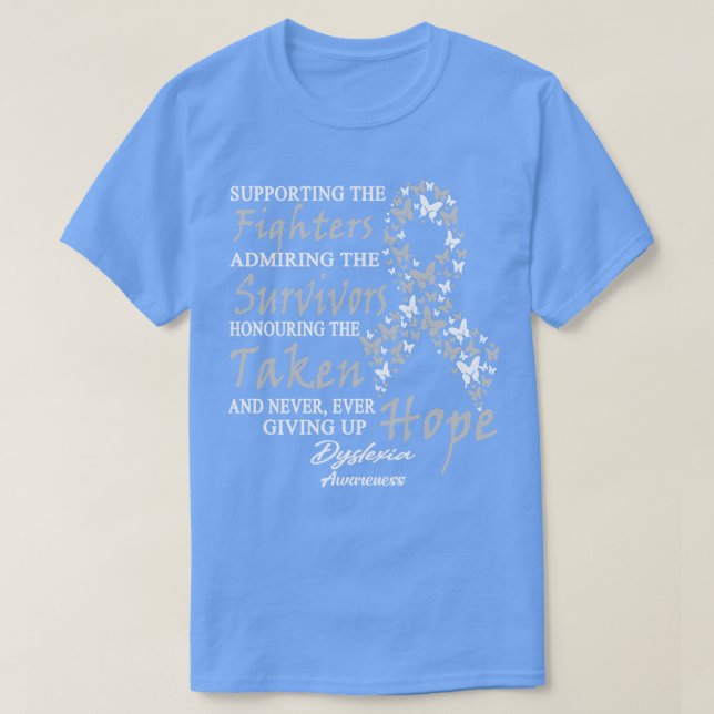 T-shirt Sensibilisation à la dyslexie en soutien aux comba (Design devant)