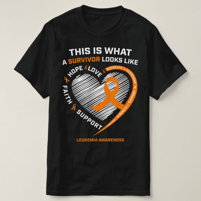 T-shirt Sensibilisation à la leucémie Cadeaux de survivant (Design devant)
