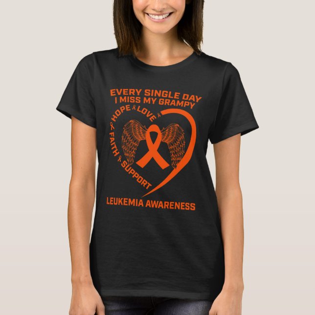 T-shirt Sensibilisation à la leucémie cardiaque du ruban o (Devant)