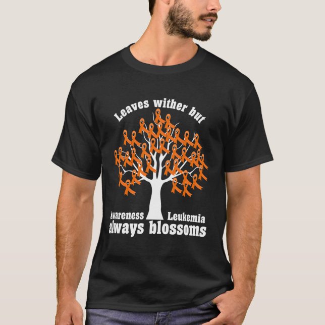 T-shirt Sensibilisation à la leucémie de l'arbre du ruban (Devant)