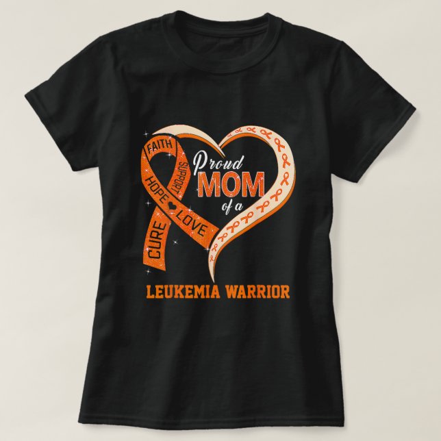 T-shirt Sensibilisation À La Leucémie Fière Maman D'Un Gue (Design devant)