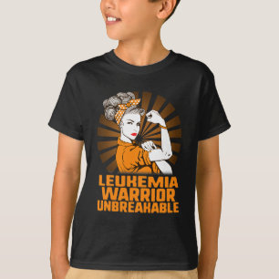 T-shirt Sensibilisation à la leucémie Forte guerrière Femm