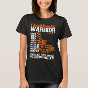 T-shirt Sensibilisation à la leucémie Je connais Douleur O
