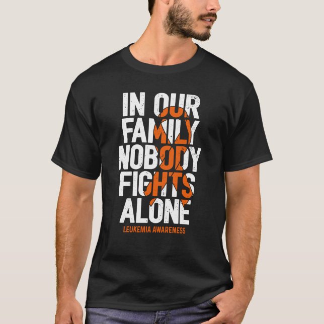 T-shirt Sensibilisation à la leucémie L'équipe de la famil (Devant)