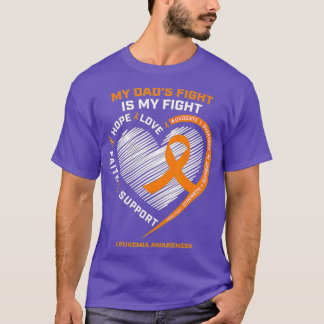 T-shirt Sensibilisation à la leucémie Papa Hommes Cadeaux 