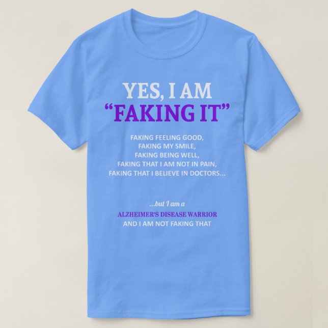 T-shirt Sensibilisation À La Maladie D'Alzheimer Je Le Fra (Design devant)
