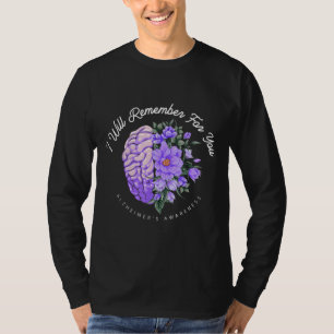 T-shirt Sensibilisation à la maladie d'Alzheimer Je me sou