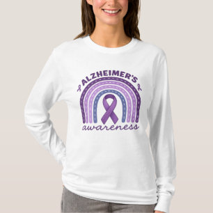 T-shirt Sensibilisation à la maladie d'Alzheimer Ruban pou