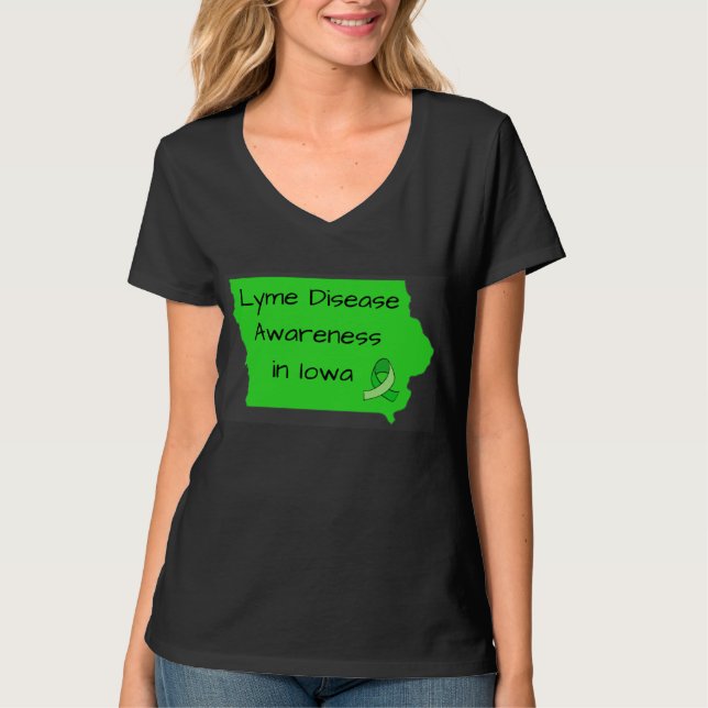 T-shirt Sensibilisation à la maladie de Lyme en Iowa Chemi (Devant)