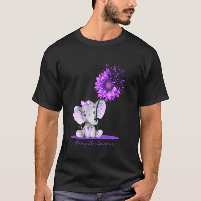 T-shirt Sensibilisation à la neuropathie Jolie éléphant To (Devant)