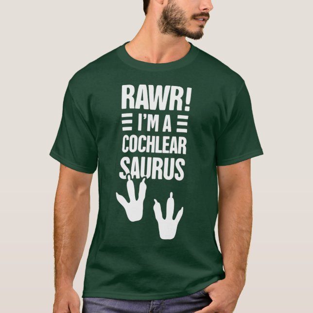 T-shirt Sensibilisation à la perte auditive Amusant Cochlé (Devant)