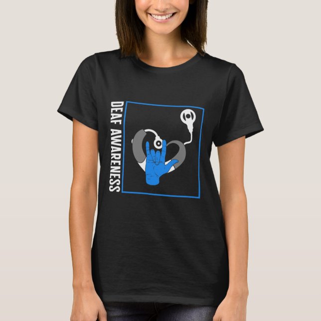 T-shirt Sensibilisation à la perte auditive Implant cochlé (Devant)