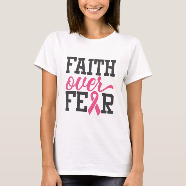 T-shirt Sensibilisation à la peur face au cancer du sein (Devant)