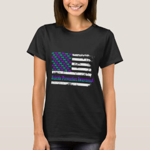 T-shirt Sensibilisation à la prévention du suicide Drapeau