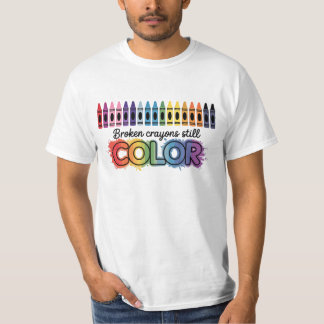 T-shirt Sensibilisation à la santé mentale Couleurs brisée