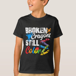 T-shirt Sensibilisation à la santé mentale des crayons cas