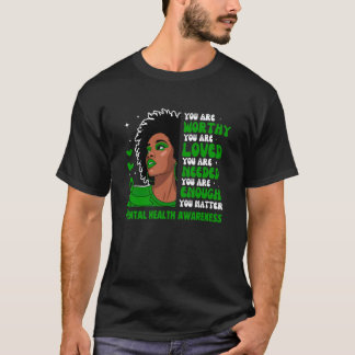 T-shirt Sensibilisation à la santé mentale des femmes noir