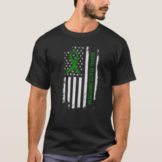 T-shirt Sensibilisation à la santé mentale Drapeau vert am