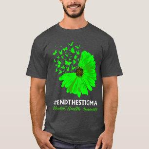 T-shirt Sensibilisation À La Santé Mentale Papillon Tourne