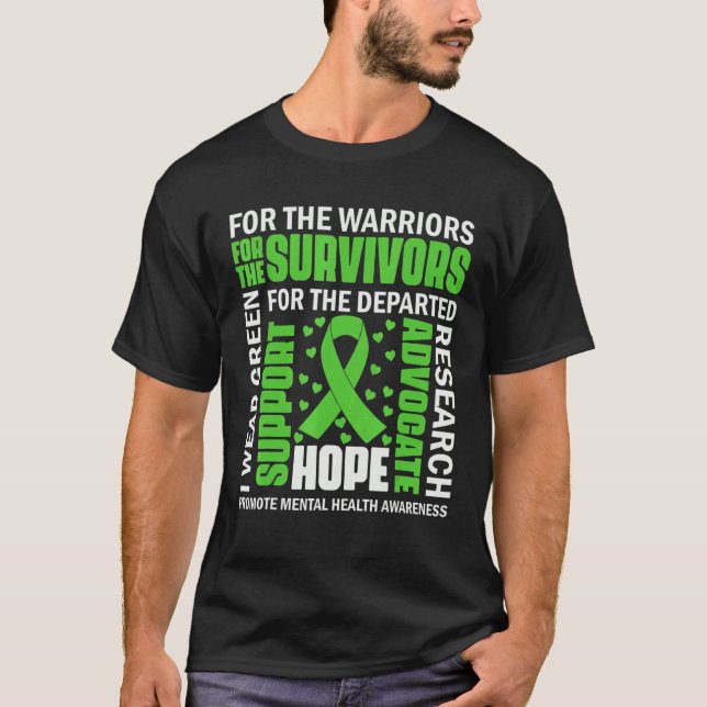 T-shirt Sensibilisation À La Santé Mentale Pour Les Guerri (Devant)