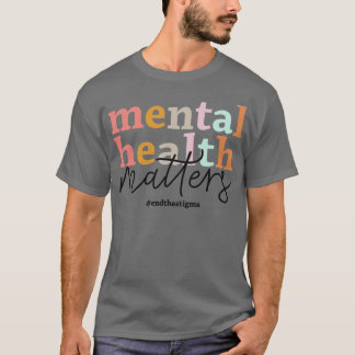 T-shirt Sensibilisation à la santé mentale Psychologue rét