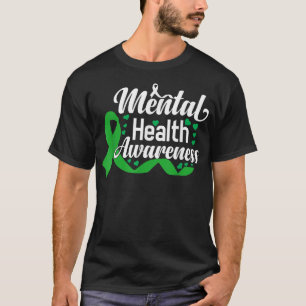 T-shirt Sensibilisation à la santé mentale Ruban vert3501