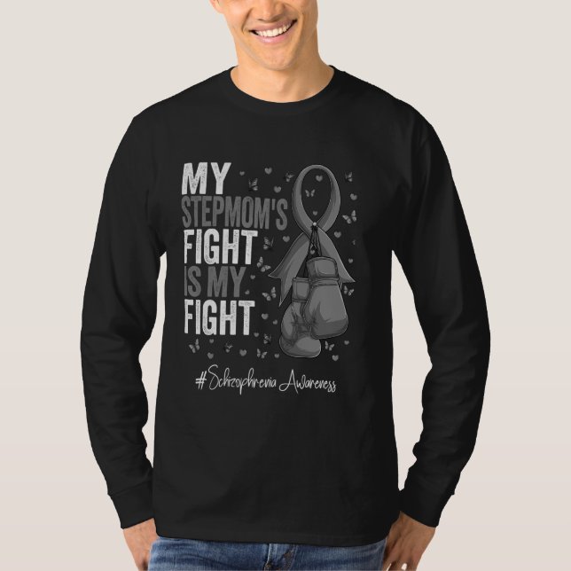 T-shirt Sensibilisation à la schizophrénie au ruban d'arge (Devant)