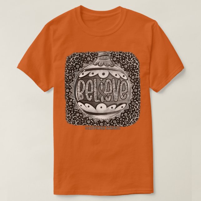T-shirt Sensibilisation à la schizophrénie Croire Ornament (Design devant)