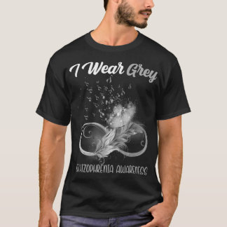T-shirt Sensibilisation à la schizophrénie de la plume de 